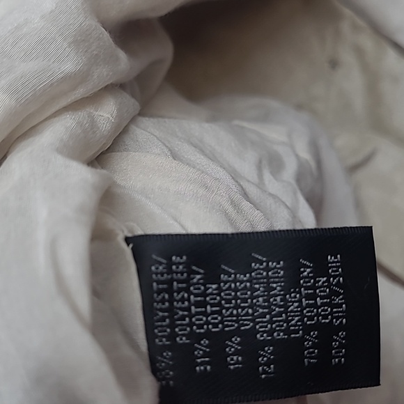 Lafayette 148 Womens Cream/Tan Tweed Textured Blazer Jacket Size 8 - Picture 12 of 12